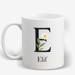 E Harfi İsime Özel Kupa Bardak