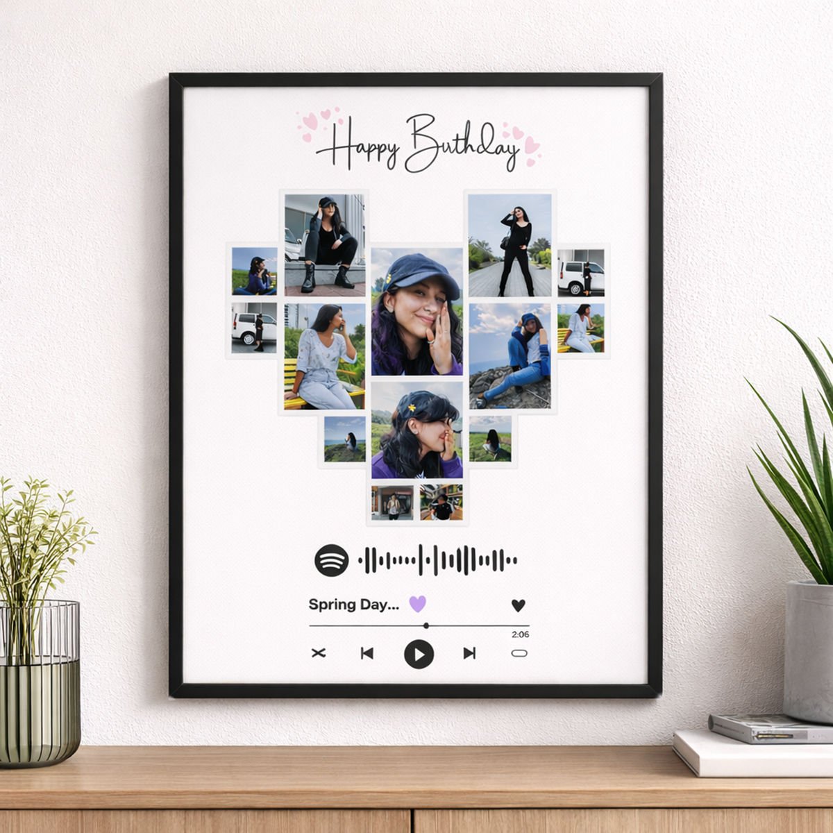 Spotify Kalp Kolaj Çerçeve 14 Fotoğraflı