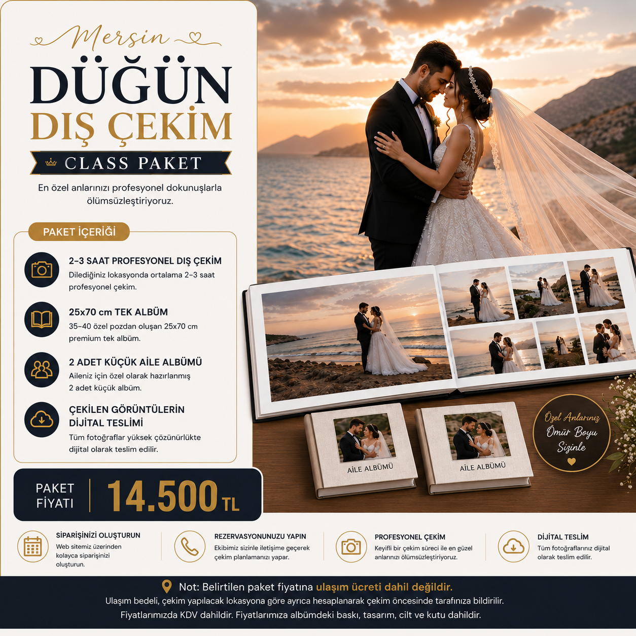 Mersin Düğün Dış Çekim – CLASS Paket