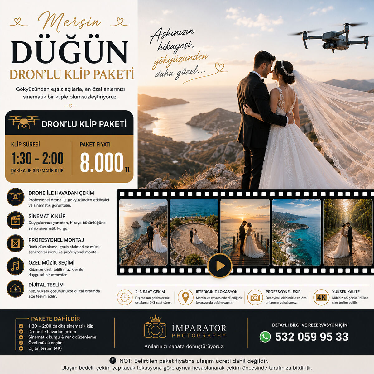 Mersin Düğün Dron'lu Klip Paketi