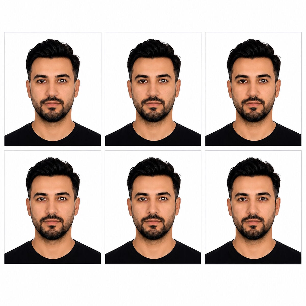 Avrupa Schengen Vizesi İçin 6 Adet Biyometrik Fotoğraf