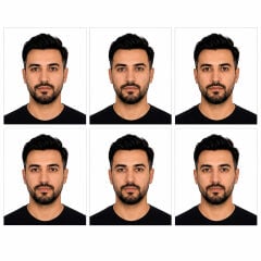 Avrupa Schengen Vizesi İçin 6 Adet Biyometrik Fotoğraf
