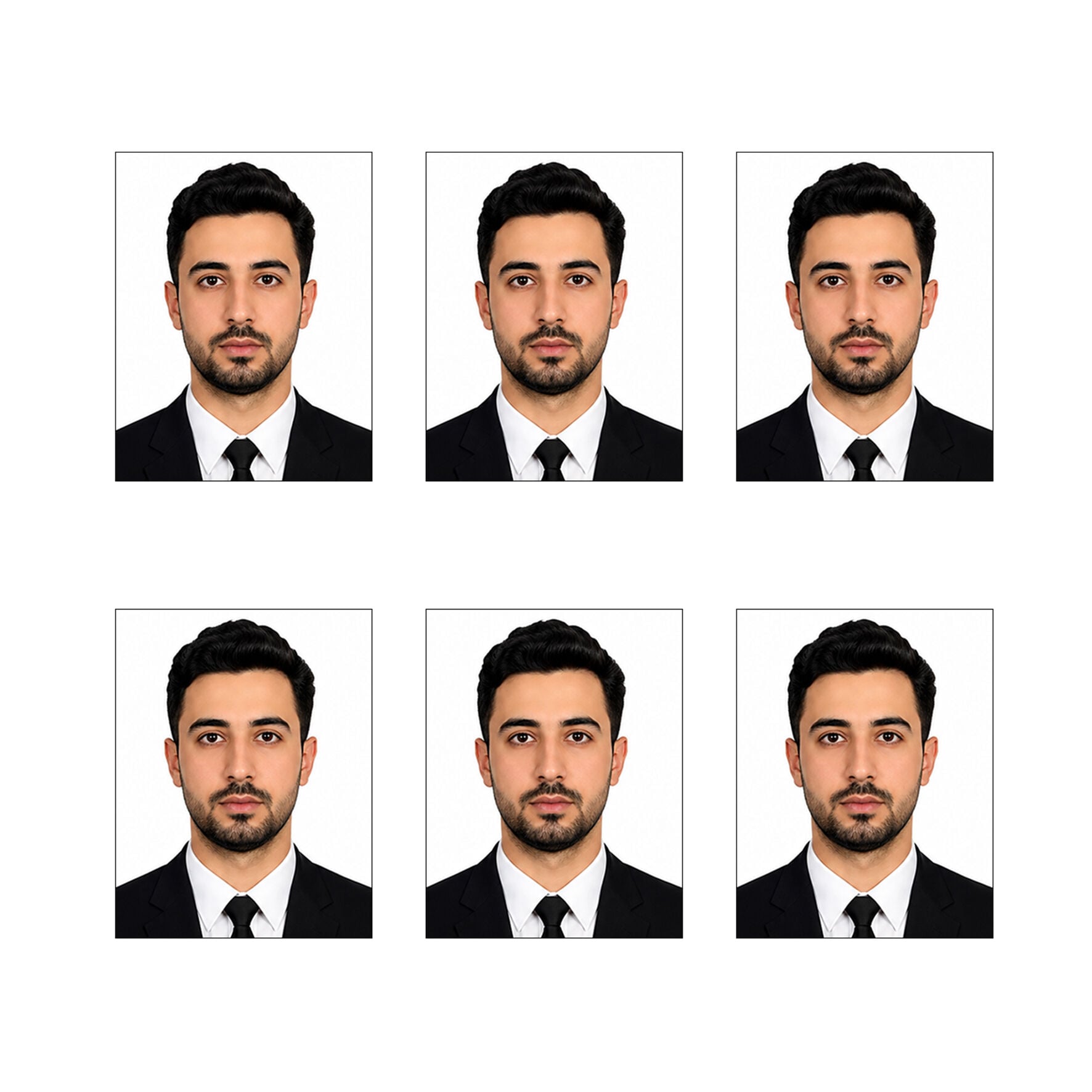 Askeri Personel Akıllı Kart İçin 6 Adet Biyometrik Fotoğraf