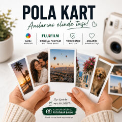 5x7,5 cm Pola Kart Mini Fotoğraf Baskısı (25 Adet)
