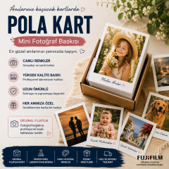 6x9 cm Pola Kart Mini Fotoğraf Baskısı (50 Adet)